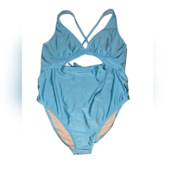 Isabel Maternity by Ingrid & Isabel Blue One Piece Swimsuit, XL, NWT!!! - Picture 1 of 3